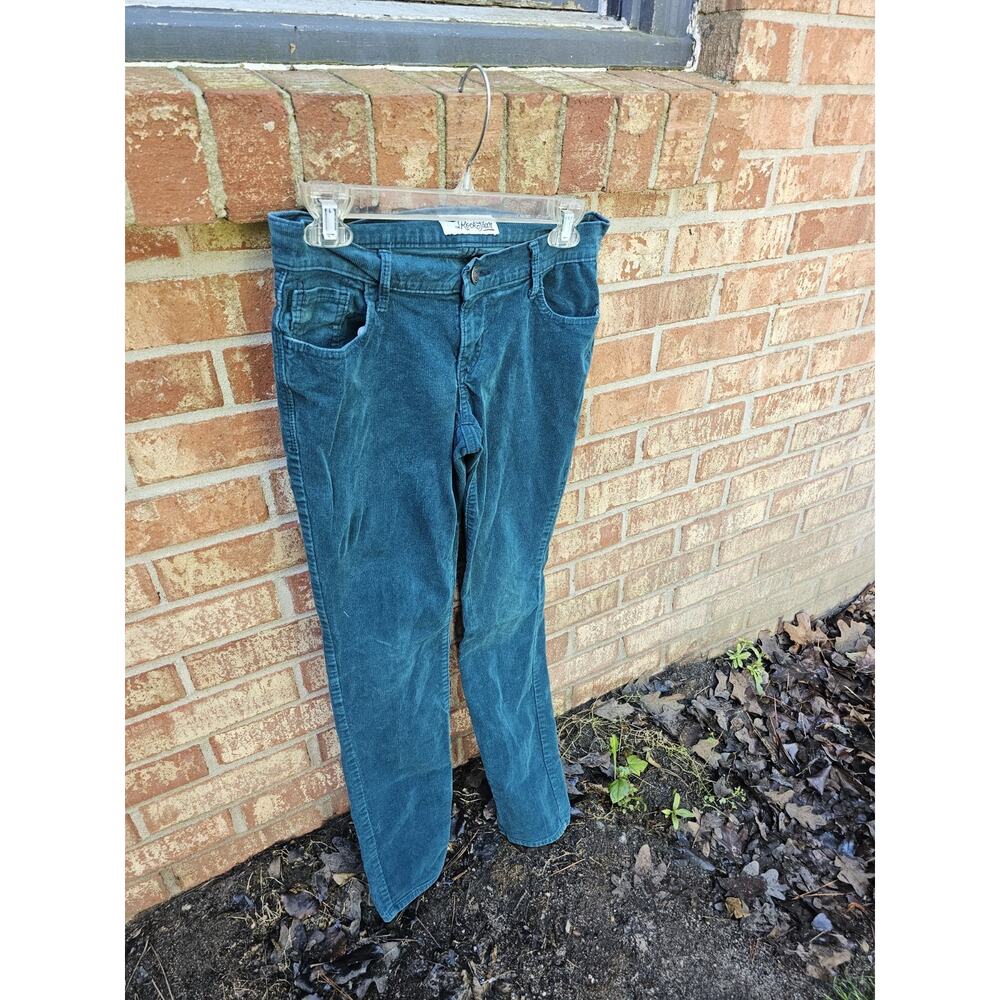Old Navy RockStar Teal Corduroy Skinny Pants Womens Size 6 Regular Mid Rise Blue